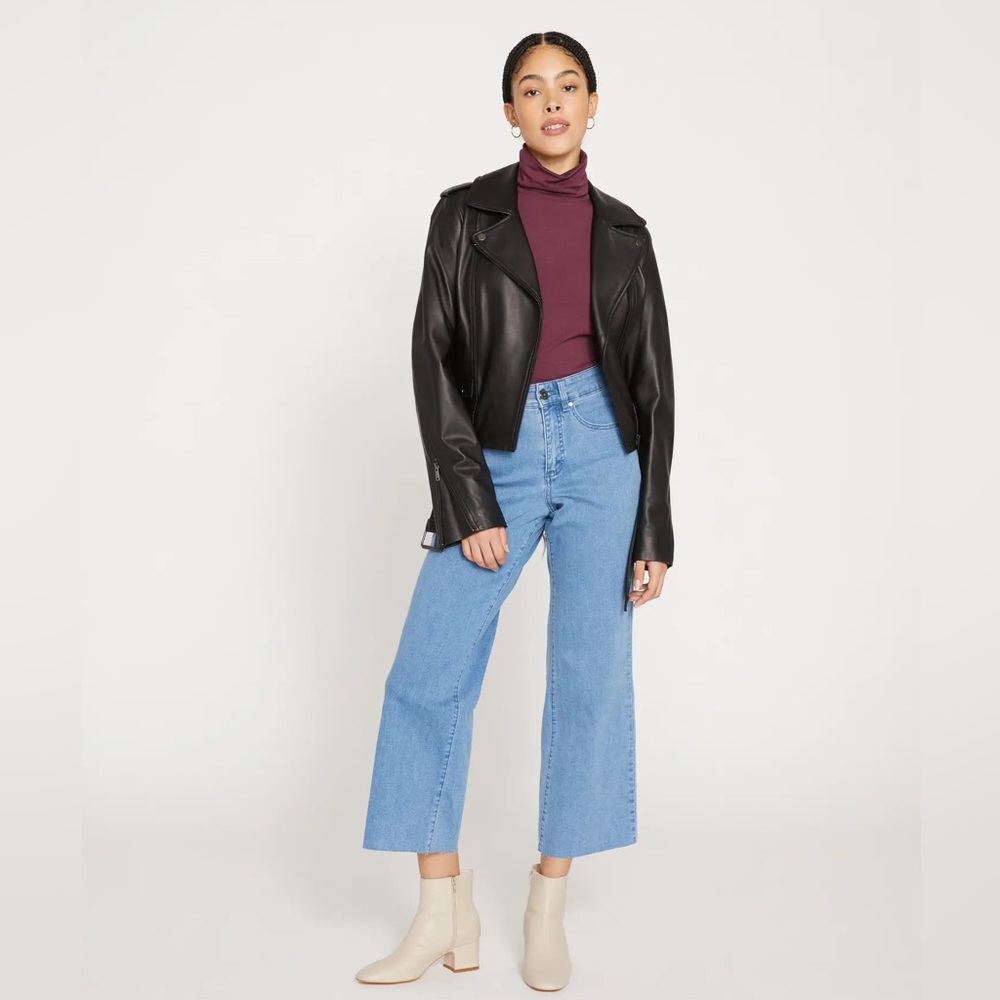 NWT UNIVERSAL STANDARD Jackie High Rise Cropped Jeans Light Blue Stretch Sz 18